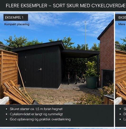 Opførsel af redskabsskur med cykelskur