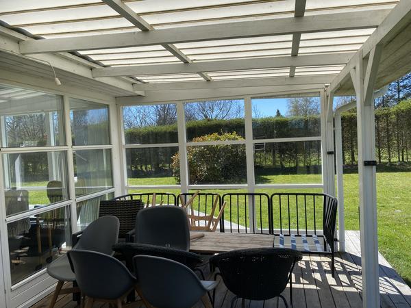 Overdækket terrasse med termotag
