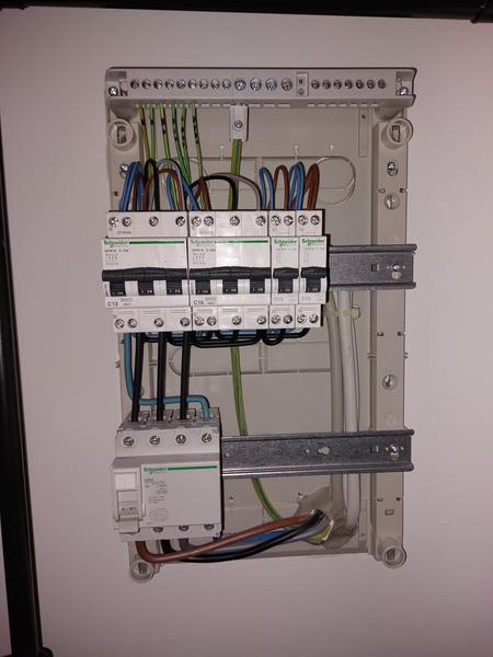 Montering af energimåler i elskab