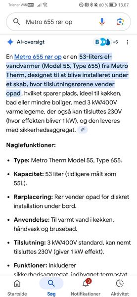 Udskiftning af elvandvarmer i sommerhus