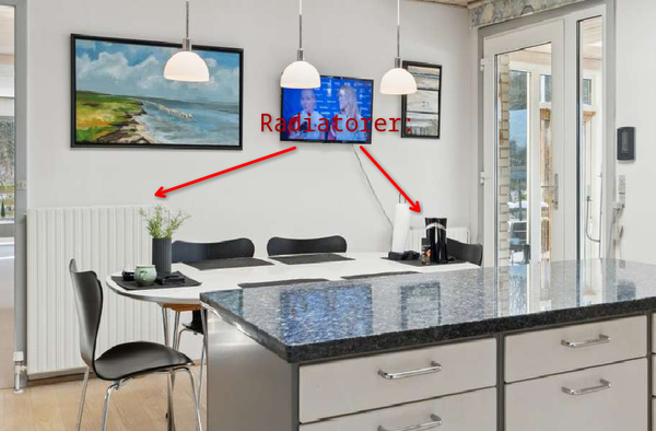 Sløjfning af to radiatorer