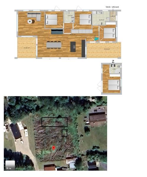 Tegninger til opførsel af sommerhus
