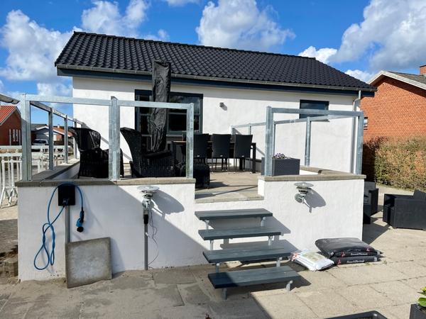 Etablering af pudset mur istedet for hegn