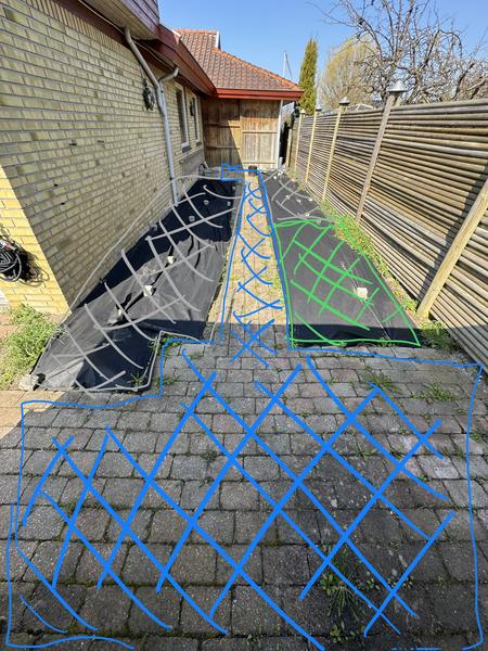 Stenbelægning og ukrudtsrydding i baghave