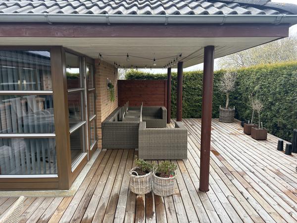 Opsætning af glaspartier ved overdækning