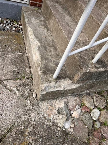 Reparation af betontrappe