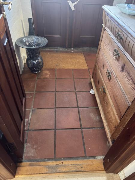 Microcement på badeværelse og gang