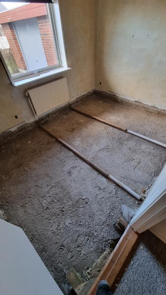 Udskiftning af terrændæk med isolering + gulvvarme