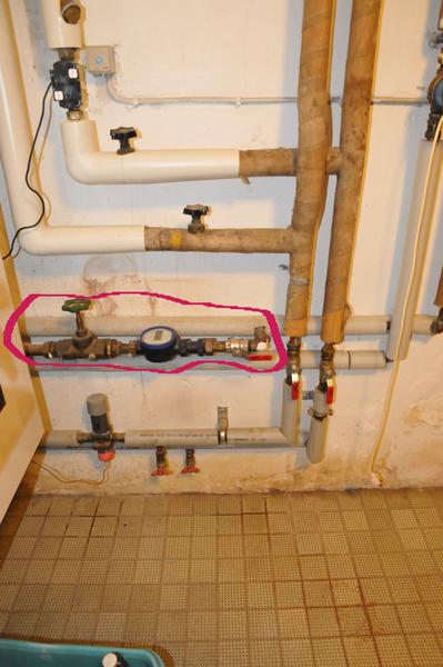 Installation af vandmåler og stop-ventil