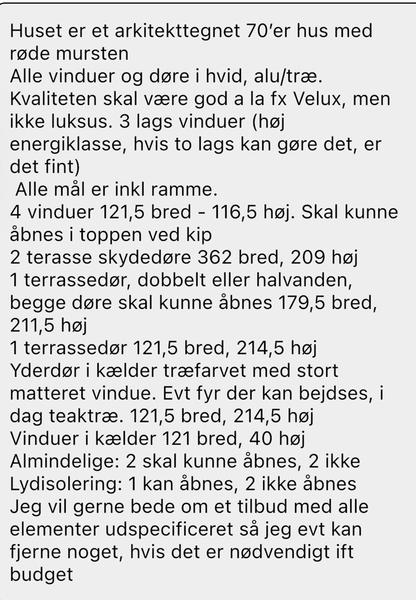 Udskiftning af vinduer og døre