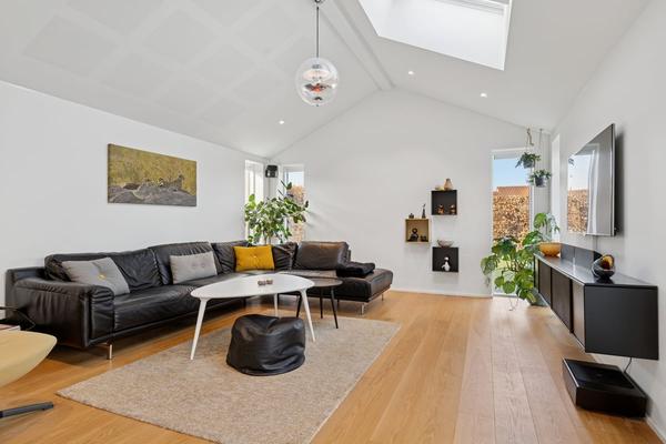Loftmaling på køkken, alrum og stue