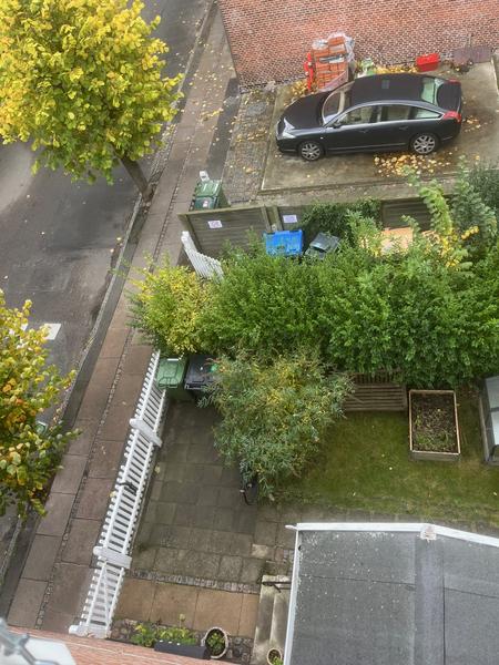 Trærækværk med maling