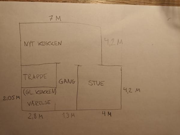 Nedrivning af køkken og etablering af nyt køkken