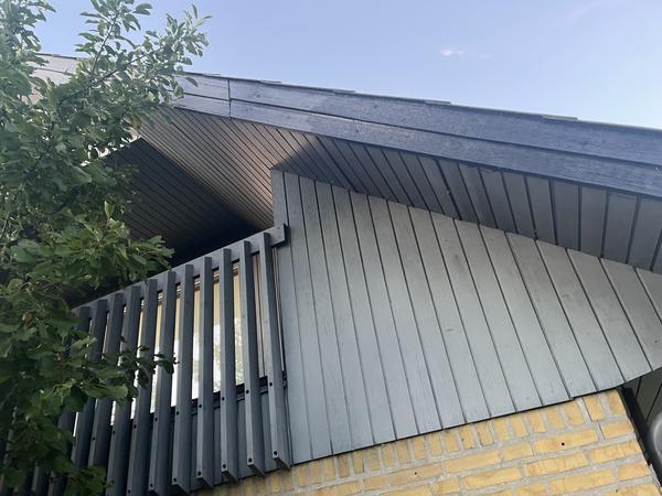 Maling af gavl og kvist på parcelhus