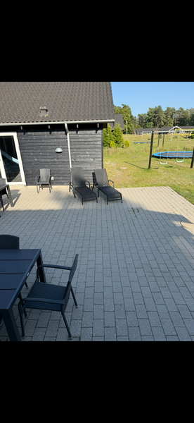 Udvidelse af fliseterrasse