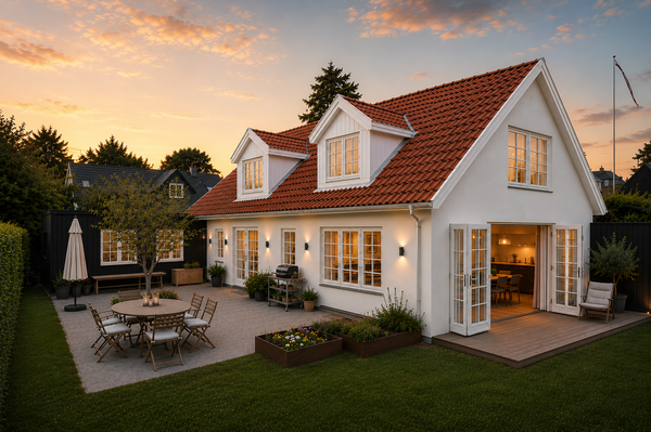 Ombygning af bungalow til 1.5 plan m.m