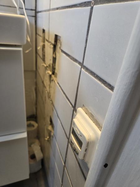Renovering af 2 badeværelser og oppudsning af væg