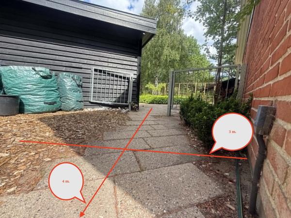 Flisebelægning ifm med udvidelse af carport