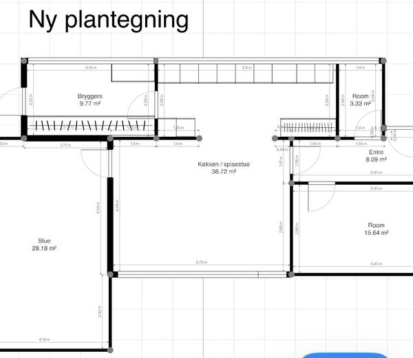 Renovering af køkken, spisestue, entré og bryggers
