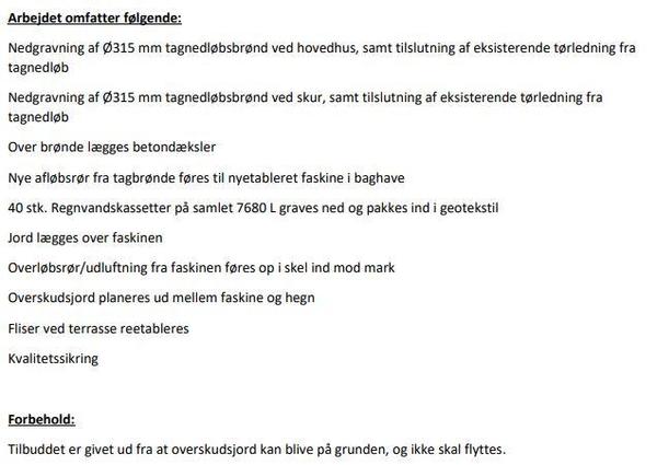 Etablering af tagnedløbsbrønd