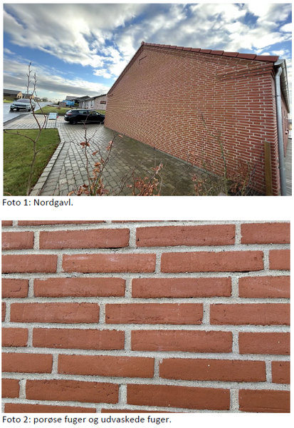 Reparation af fuger og opmuring på gavle