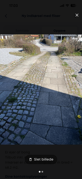 Anlægning af indkørsel, gangsti og terrasse