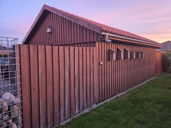 Udskiftning af beklædning på garage og carport