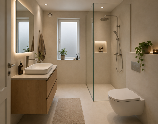 Renovering af badeværelse med microcement
