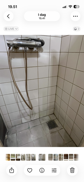 Udskiftning af klinker i badeværelse