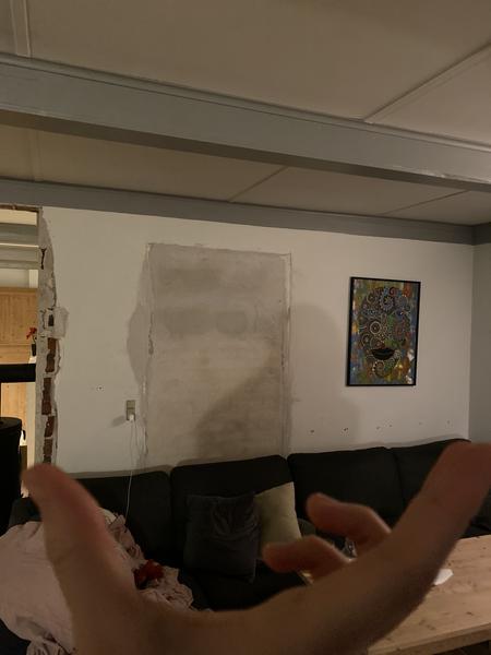 Spartling og slibning af væg
